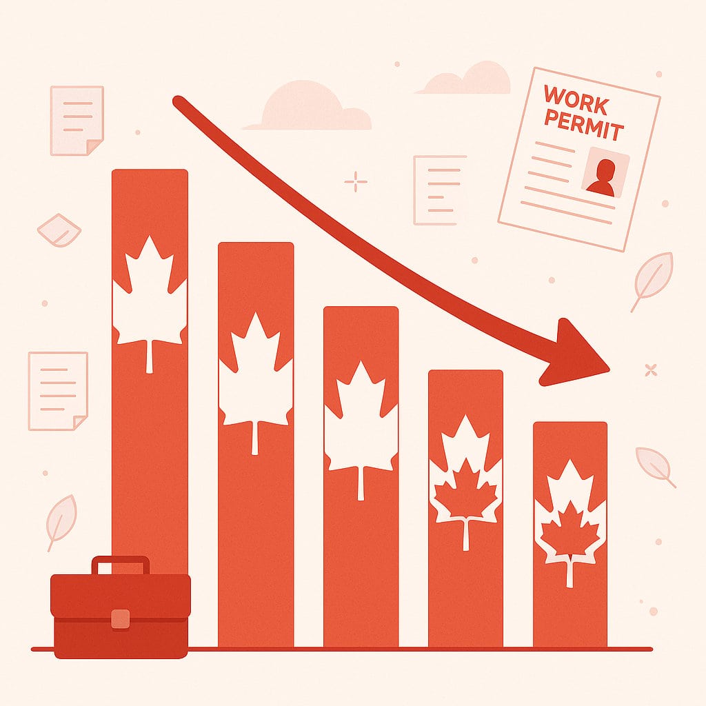 Sharp Decline in Canadian Work Permits